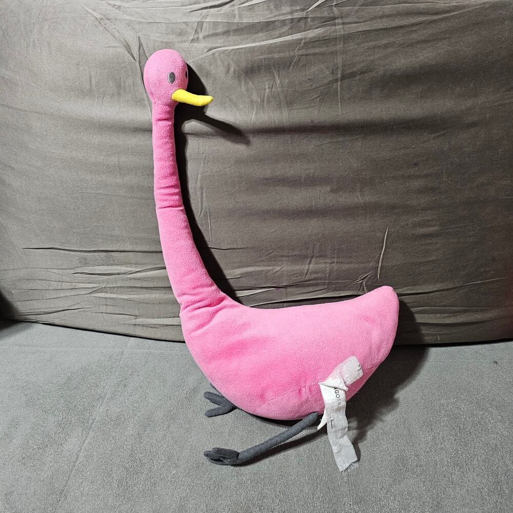 Ikea Sagoskatt Pink bird plush long neck stuffed animal play pretend flamingo